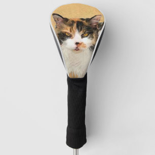 Funda Para Palo De Golf Pintura de gato calico - Arte gato original curado