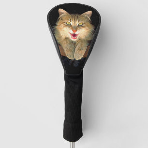Funda Para Palo De Golf Pintura de gato loca - Arte de gato original curad