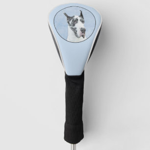 Funda Para Palo De Golf Pintura de Great Dane (Harlequin) - Arte original 