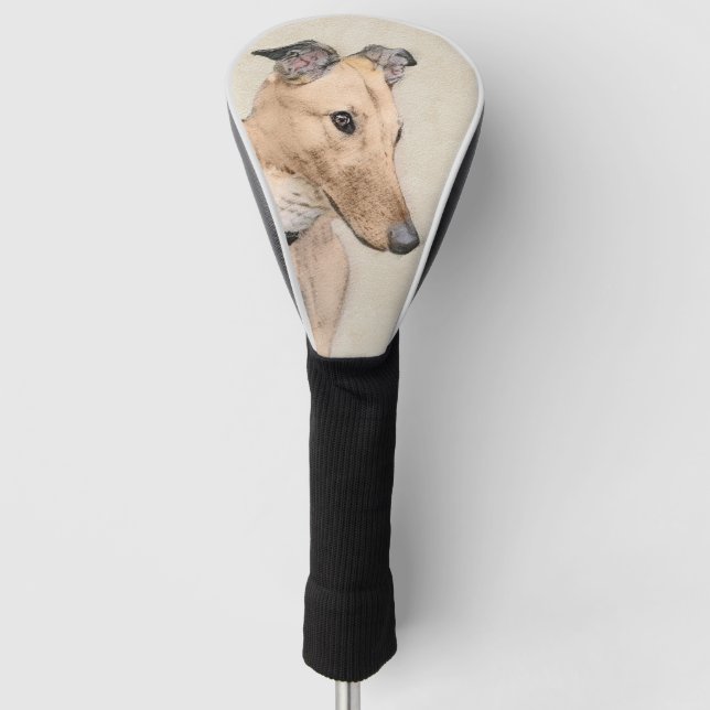 Funda Para Palo De Golf Pintura de Greyhound - Arte de perro original cura (Anverso)