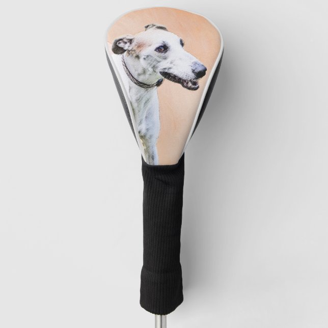 Funda Para Palo De Golf Pintura de Greyhound - Arte de perros original muy (Anverso)