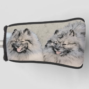 Funda Para Palo De Golf Pintura de Keeshond Brothers - Arte Perro Original