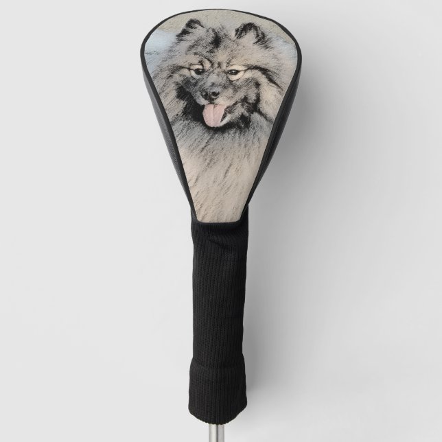 Funda Para Palo De Golf Pintura de Keeshond Brothers - Arte Perro Original (Anverso)