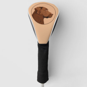 Funda Para Palo De Golf Pintura de Labrador Recuperador (Chocolate) - Arte