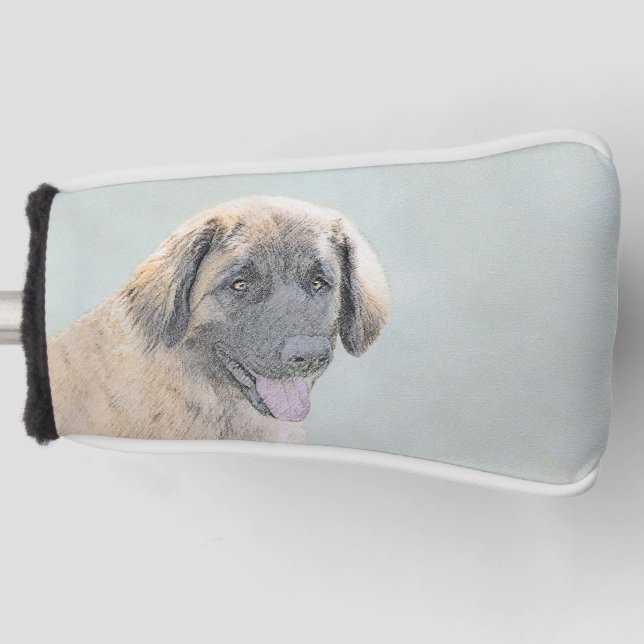 Funda Para Palo De Golf Pintura de Leonberger - Arte de Perro Original. (Anverso)