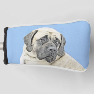 Funda Para Palo De Golf Pintura de malvado inglés (Fawn) - Arte de perro o