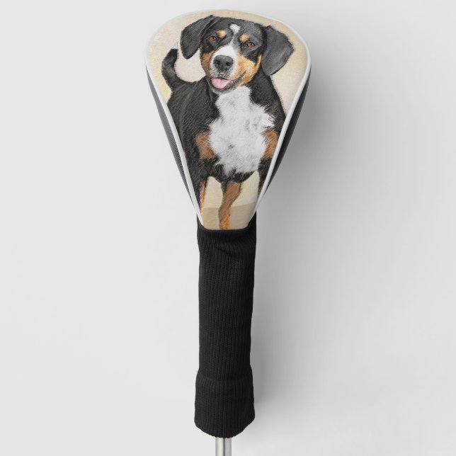 Funda Para Palo De Golf Pintura de perro de la montaña Entlebucher - Arte  (Anverso)