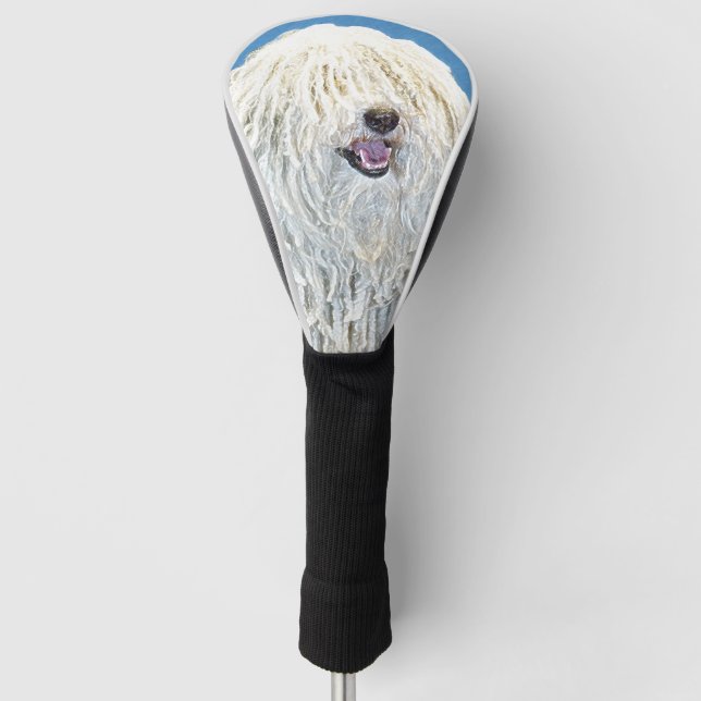 Funda Para Palo De Golf Pintura de puli - Arte de perro original lindo (Anverso)