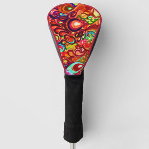 Funda Para Palo De Golf Pintura de remolino abstracto colorido lindo