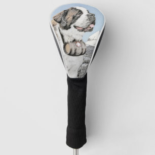 Funda Para Palo De Golf Pintura de St Bernard - arte original lindo del