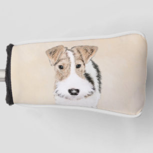 Funda Para Palo De Golf Pintura del fox terrier del alambre - arte