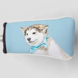 Funda Para Palo De Golf Pintura del perrito del husky siberiano - arte