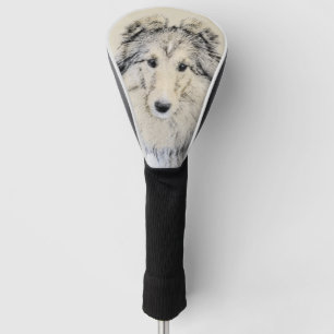 Funda Para Palo De Golf Pintura del perro pastor de Shetland - arte