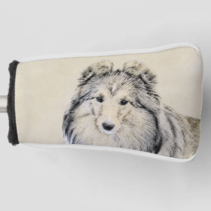 Funda Para Palo De Golf Pintura del perro pastor de Shetland - arte