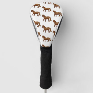 Funda Para Palo De Golf Pintura en Acuarela Marrón de Poni de Chincoteague