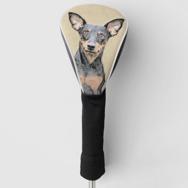 Funda Para Palo De Golf Pintura en miniatura de Pinscher con arte original (Anverso)