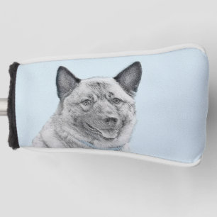 Funda Para Palo De Golf Pintura noruega de elkhound - Arte original del pe