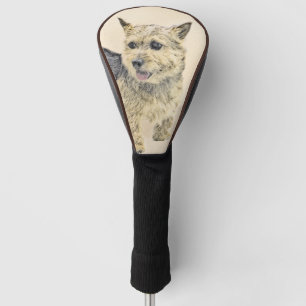 Funda Para Palo De Golf Pintura Norwich Terrier - Arte de Perro Original.
