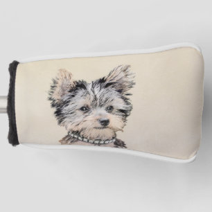Funda Para Palo De Golf Pintura original de cachorro Terrier de Yorkshire