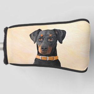 Funda Para Palo De Golf Pintura original de Doberman Pinscher sin cortar