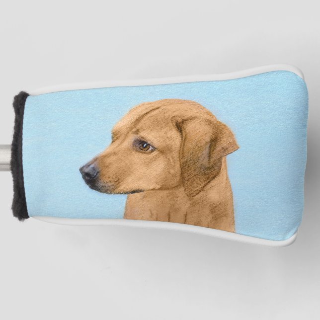 Funda Para Palo De Golf Pintura Ridgeback Rhodesiana - Arte Perro Original (Anverso)