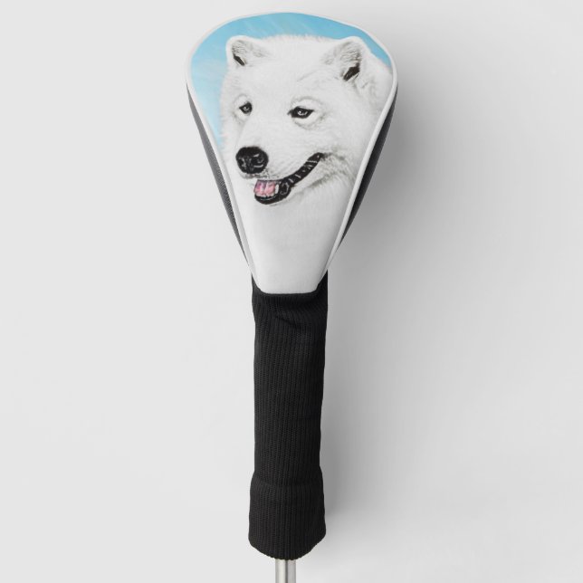 Funda Para Palo De Golf Pintura samoyada - Arte de perro original curado (Anverso)