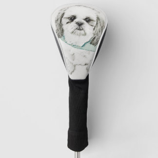 Funda Para Palo De Golf Pintura Shih Tzu - Arte original del perro.