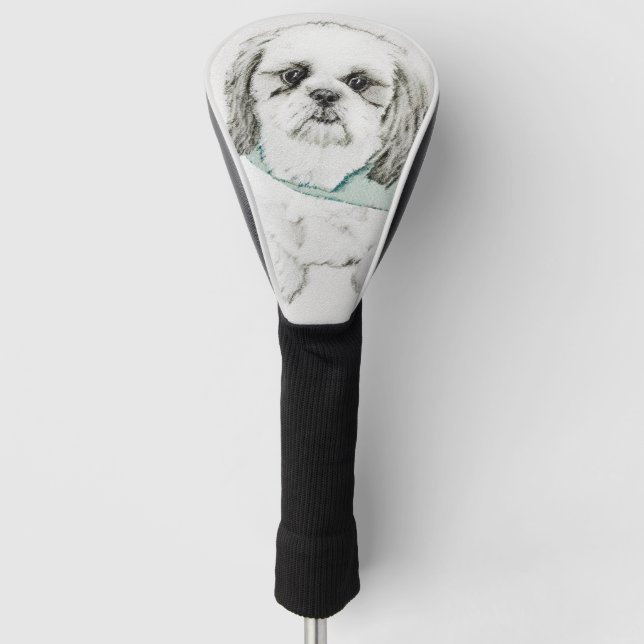 Funda Para Palo De Golf Pintura Shih Tzu - Arte original del perro. (Anverso)