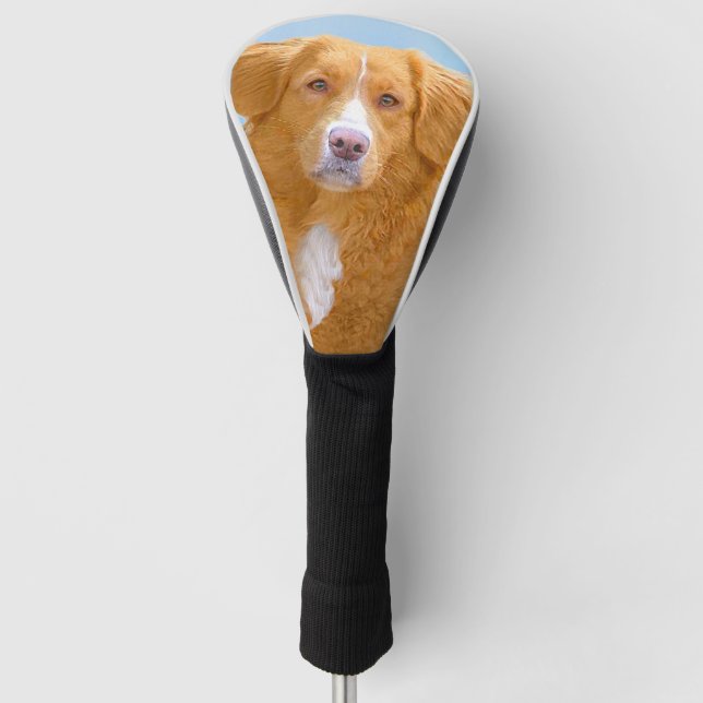Funda Para Palo De Golf Pintura tocante del perro del perro perdiguero del (Anverso)