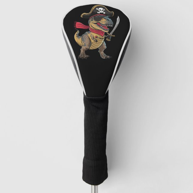 Funda Para Palo De Golf Pirate Dinosaur T-Rex Funny disfraz de Halloween (Anverso)