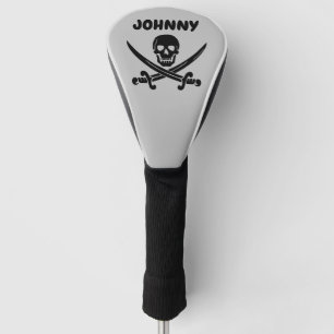 FUNDA PARA PALO DE GOLF PIRATE SKULL N CROSSBONES PERSONALIZADO GOLF TAPA