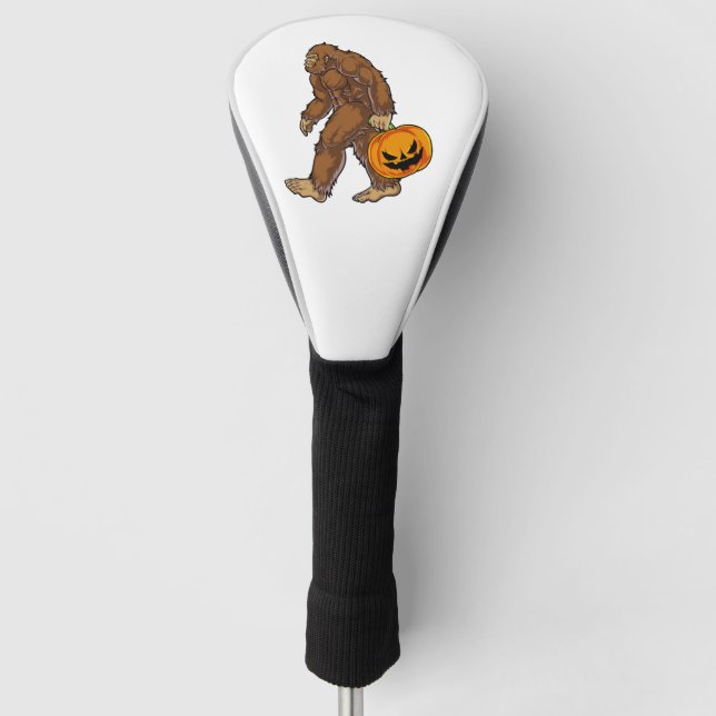 Funda Para Palo De Golf Pisos delanteros Sasquatch con camiseta de calabaz (Anverso)