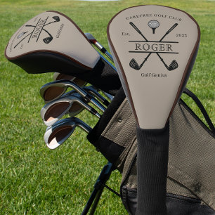 Funda Para Palo De Golf Pista marrón del club de golf clásico