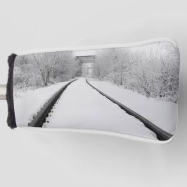 Funda Para Palo De Golf Pistas de trenes de invierno