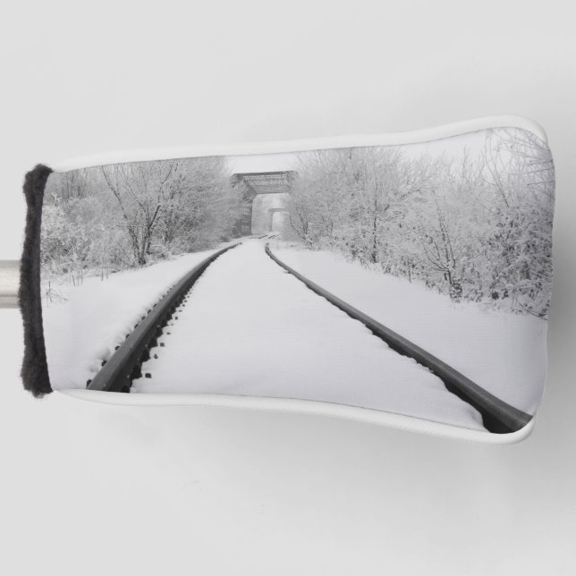 Funda Para Palo De Golf Pistas de trenes de invierno (Anverso)