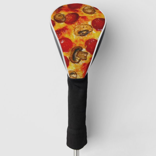 Funda Para Palo De Golf Pizza Pepperoni y hongos (Anverso)