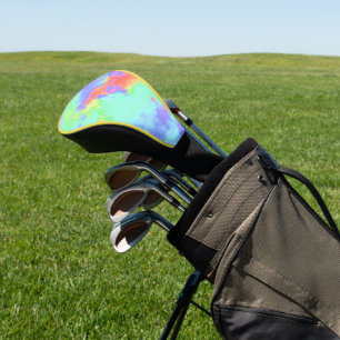 Funda Para Palo De Golf Placa de pintura arco iris
