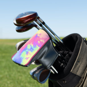 Funda Para Palo De Golf Placa de pintura arco iris