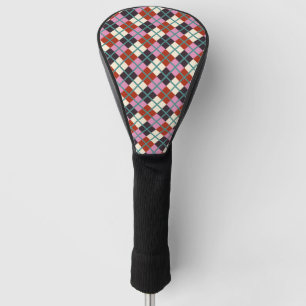Funda Para Palo De Golf Placa Retro Verde azulada de marfil rosa roja