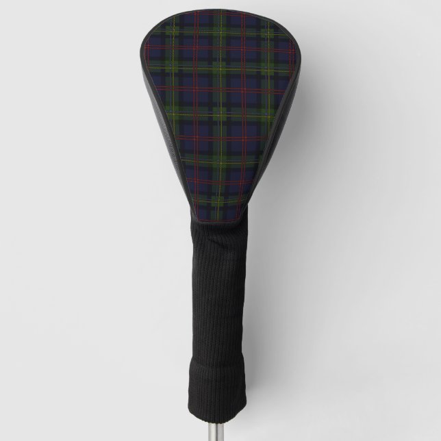 Funda Para Palo De Golf Plaid Clan Malcolm Purple Black Check Tartán (Anverso)