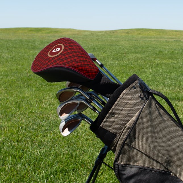 Funda Para Palo De Golf  Plaid Moderno Personalizable (In Situ)