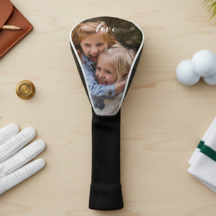 Funda Para Palo De Golf Plantilla de regalo de foto escrita a mano de amor