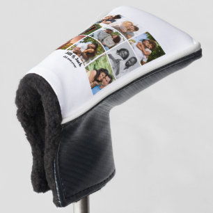 Funda Para Palo De Golf Plantilla personalizada de 9 Collages de fotos par