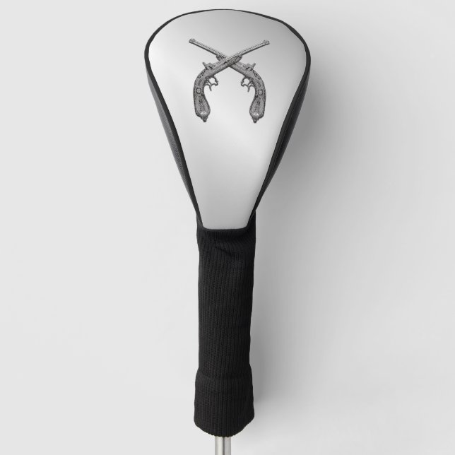 Funda Para Palo De Golf Plata de pistolas de duelo (Anverso)