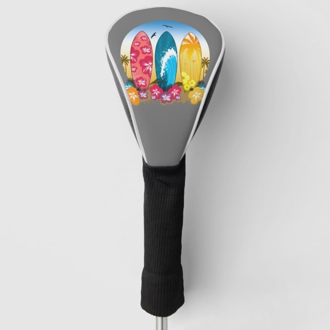 Funda Para Palo De Golf Playa de tablas de surf (Anverso)