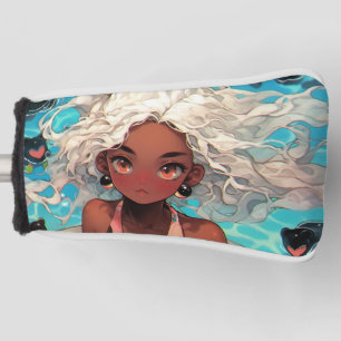 Funda Para Palo De Golf Playa De Verano Cálida Y Bañera De Anime Chica