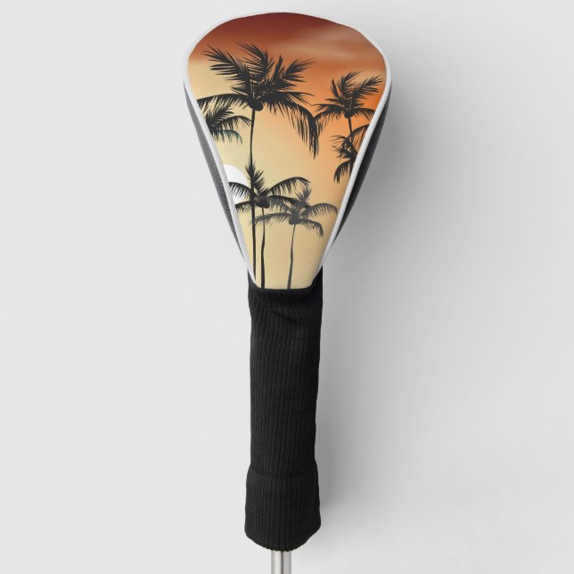 Funda Para Palo De Golf Playa Sunset Palm Trees (Anverso)