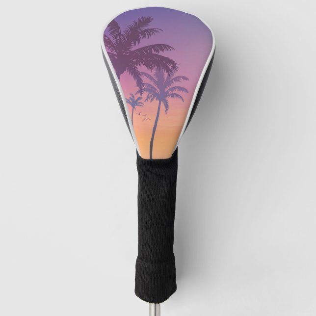 Funda Para Palo De Golf Playa Sunset Palm Trees (Anverso)