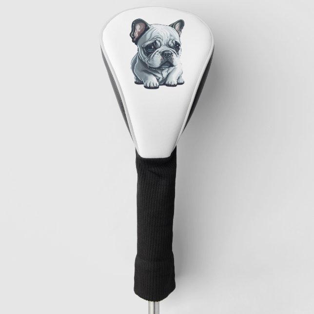 Funda Para Palo De Golf Playas de bulldog francés (Anverso)