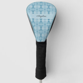 Funda Para Palo De Golf Pluma azul y blanca, personalizable